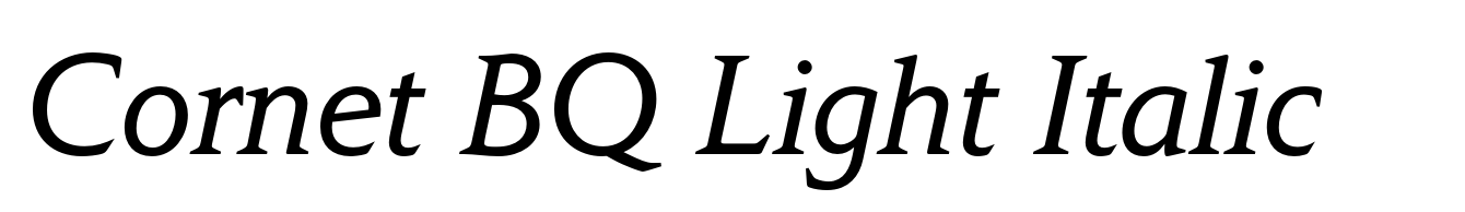 Cornet BQ Light Italic